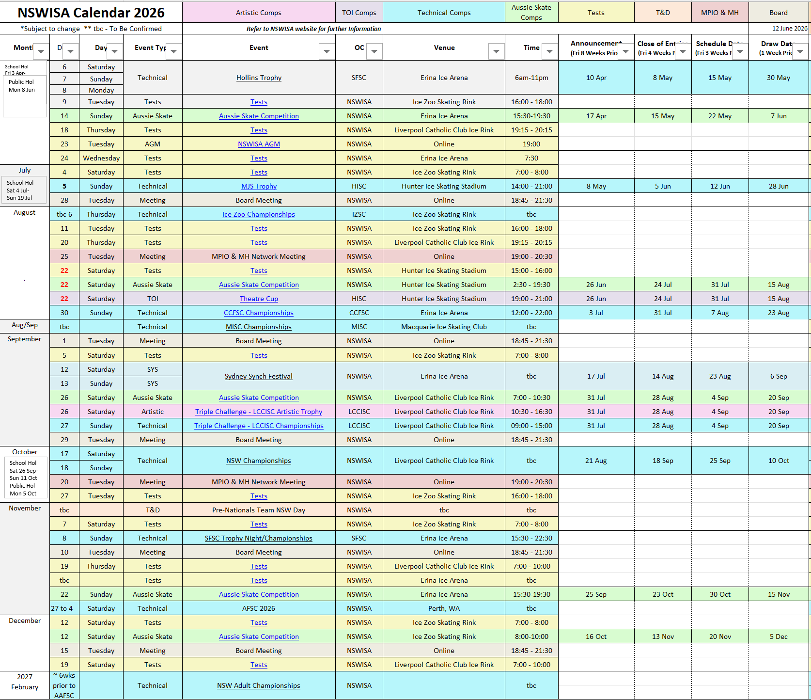 calendar